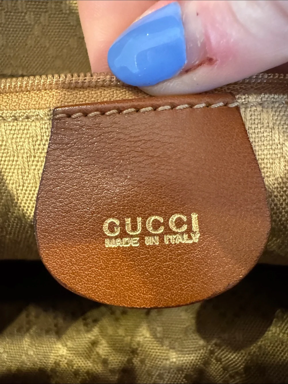 🩵Gucci Vintage (1990s) Tan Leather Bamboo-Handle Backpack - Authentic